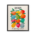2025 BRIGHT FRUIT MARKET CALENDAR Framed Canvas Print Gallery Image 6