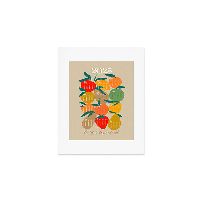 2025 RETRO FRUIT MARKET CALENDAR Art Print Gallery Image 1