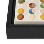 Abstract Bauhaus Dot Pattern Sophisticated Autumn Framed Canvas Print Gallery Image 3