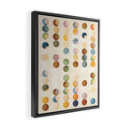 Abstract Bauhaus Dot Pattern Sophisticated Autumn Framed Canvas Print Gallery Image 2