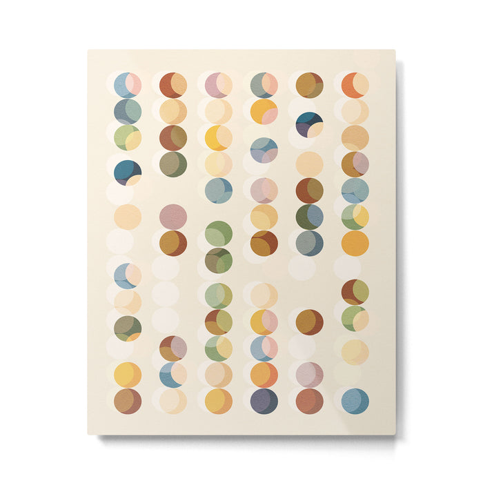 Abstract Bauhaus Dot Pattern Sophisticated Autumn Metal Print Gallery Image 1