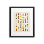 Abstract Bauhaus Dot Pattern Sophisticated Autumn Framed Art Print Gallery Image 5
