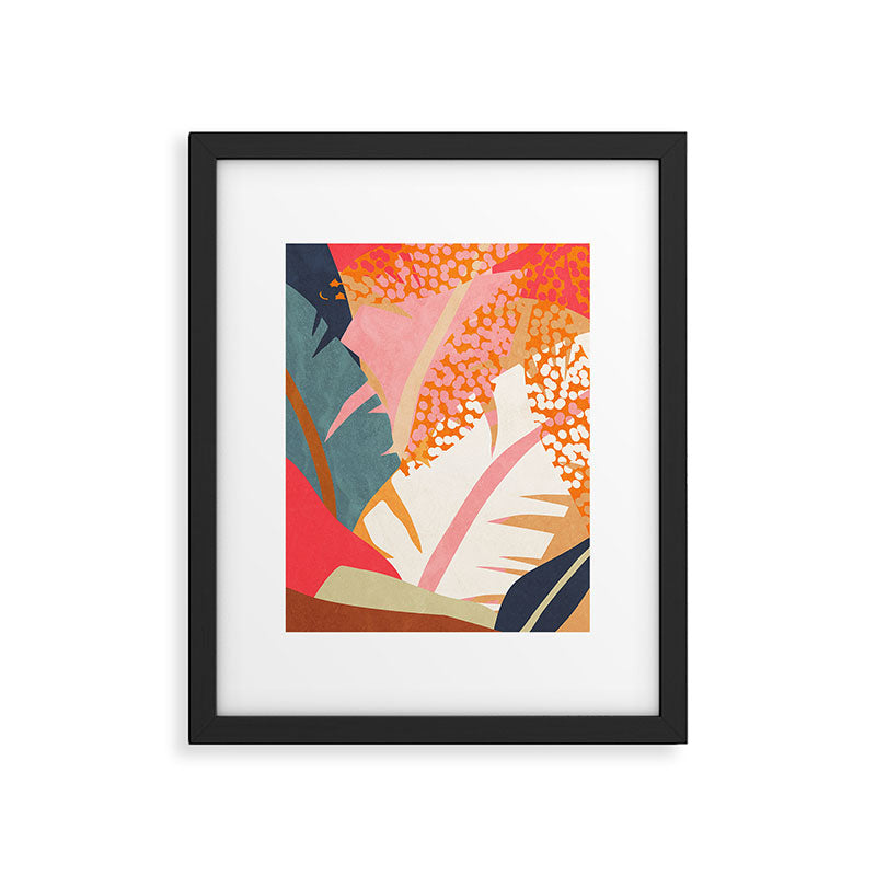 Abstract Boho Tropical Foliage 1 Framed Art Print Gallery Image 5