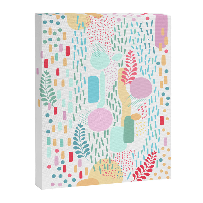 Abstract Nature - Colourful Doodle Pattern 3 Canvas Print Gallery Image 1