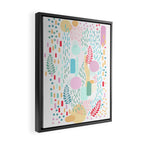 Abstract Nature - Colourful Doodle Pattern 3 Framed Canvas Print Gallery Image 2