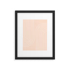 Abstract Retro Double Rainbow Peach Fuzz Framed Art Print Gallery Image 5