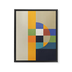 Bauhaus Abstract Eclipse Framed Canvas Print Gallery Image 6