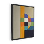 Bauhaus Abstract Eclipse Framed Canvas Print Gallery Image 2