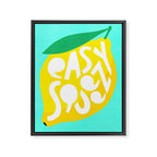 Big Fruit Lemon 'Easy Squeezy' Typographic pun  Framed Canvas Print Gallery Image 6