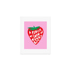 Big Strawberry Fruit with Cut-out Love words Art Print Gallery Image 1