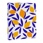 Blue and yellow Lemon Summery Pattern Canvas Print Gallery Image 6