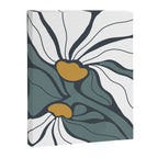 Bold Boho Art Nouveau Floral 3.2 ochre, teal blue, white Canvas Print Gallery Image 6