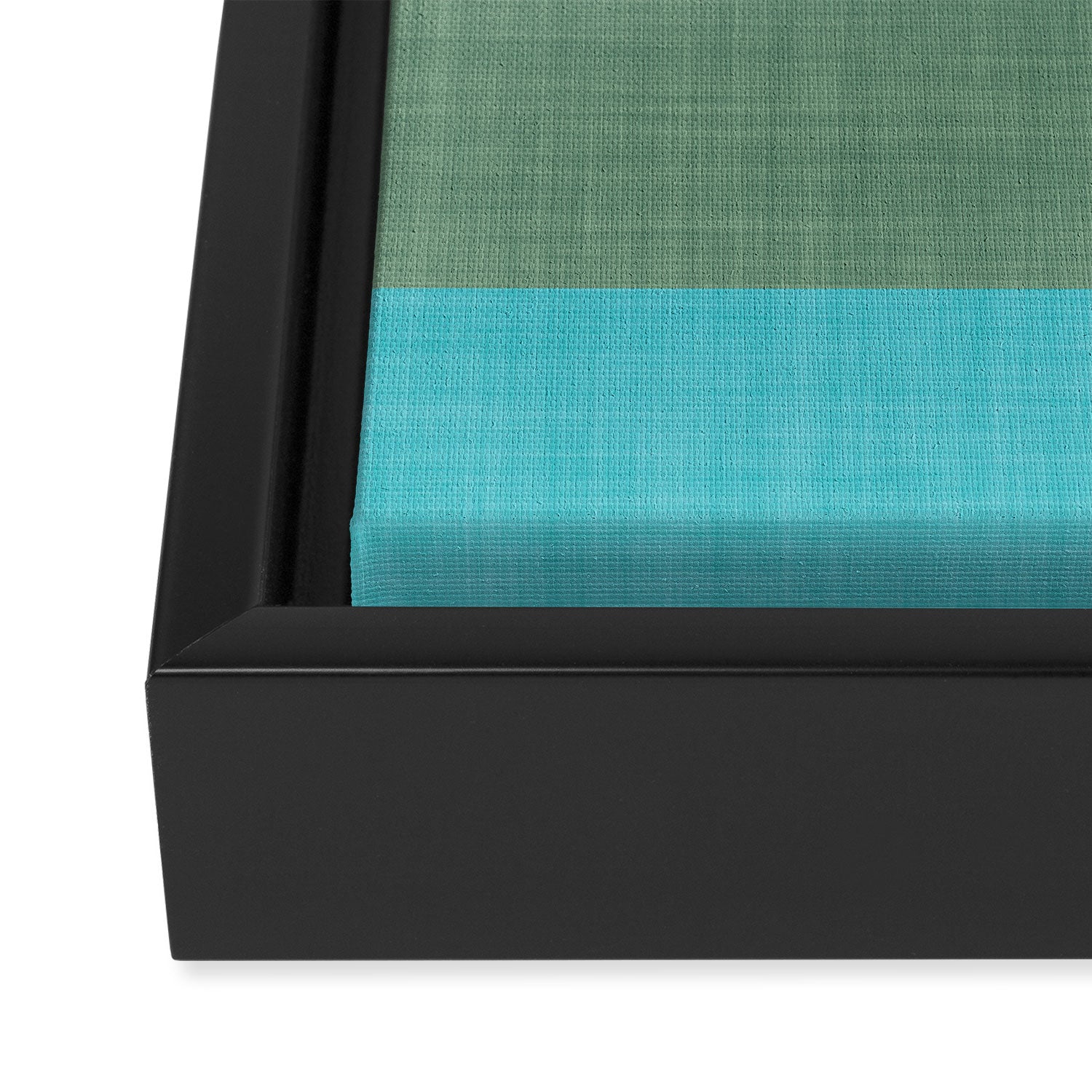 bold minimal greek geometry Green Blue Framed Canvas Print Gallery Image 3