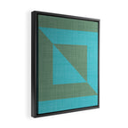 bold minimal greek geometry Green Blue Framed Canvas Print Gallery Image 2