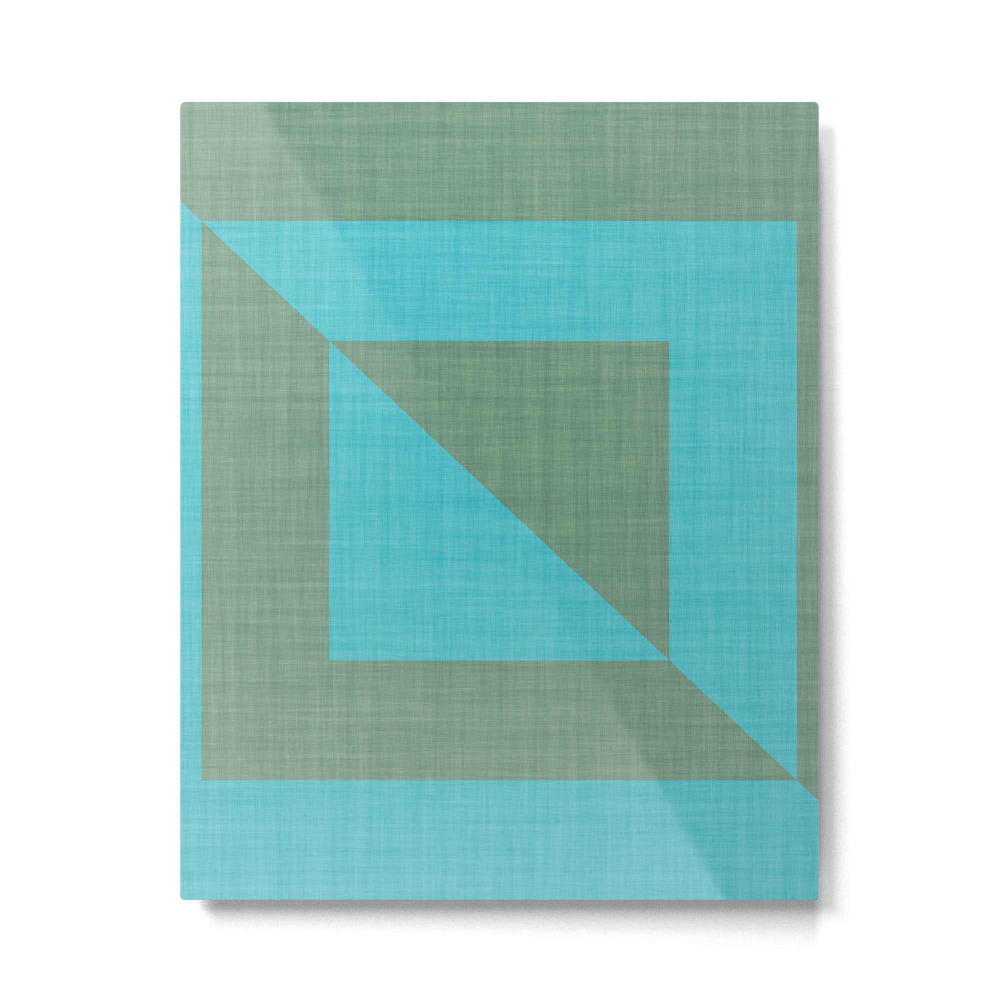 bold minimal greek geometry Green Blue Metal Print Gallery Image 6