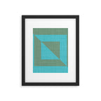 bold minimal greek geometry Green Blue Framed Art Print Gallery Image 6