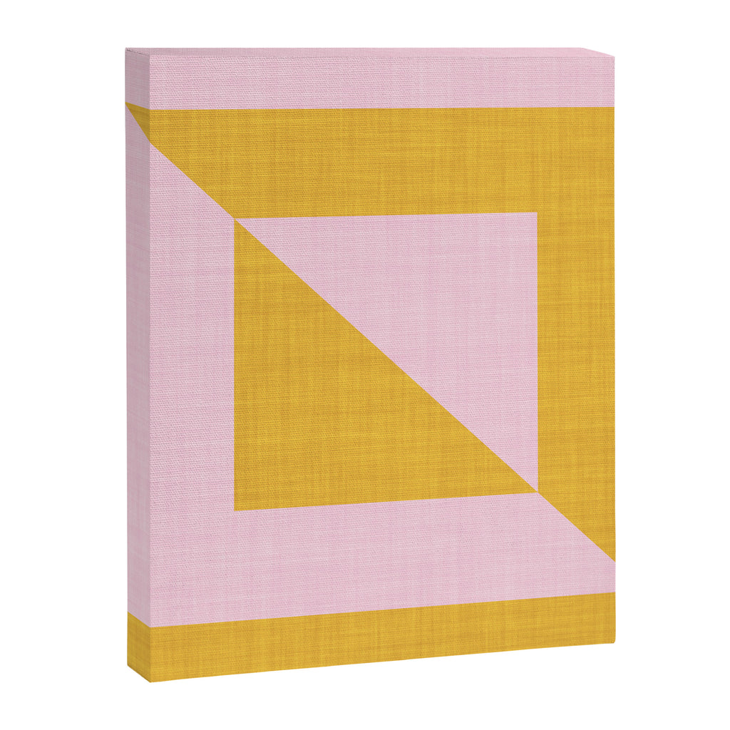 bold minimal greek geometry PInk Yellow Canvas Print Gallery Image 8