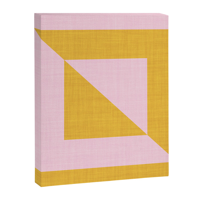 bold minimal greek geometry PInk Yellow Canvas Print Gallery Image 1