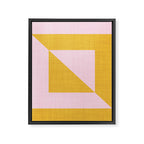 bold minimal greek geometry PInk Yellow Framed Canvas Print Gallery Image 8