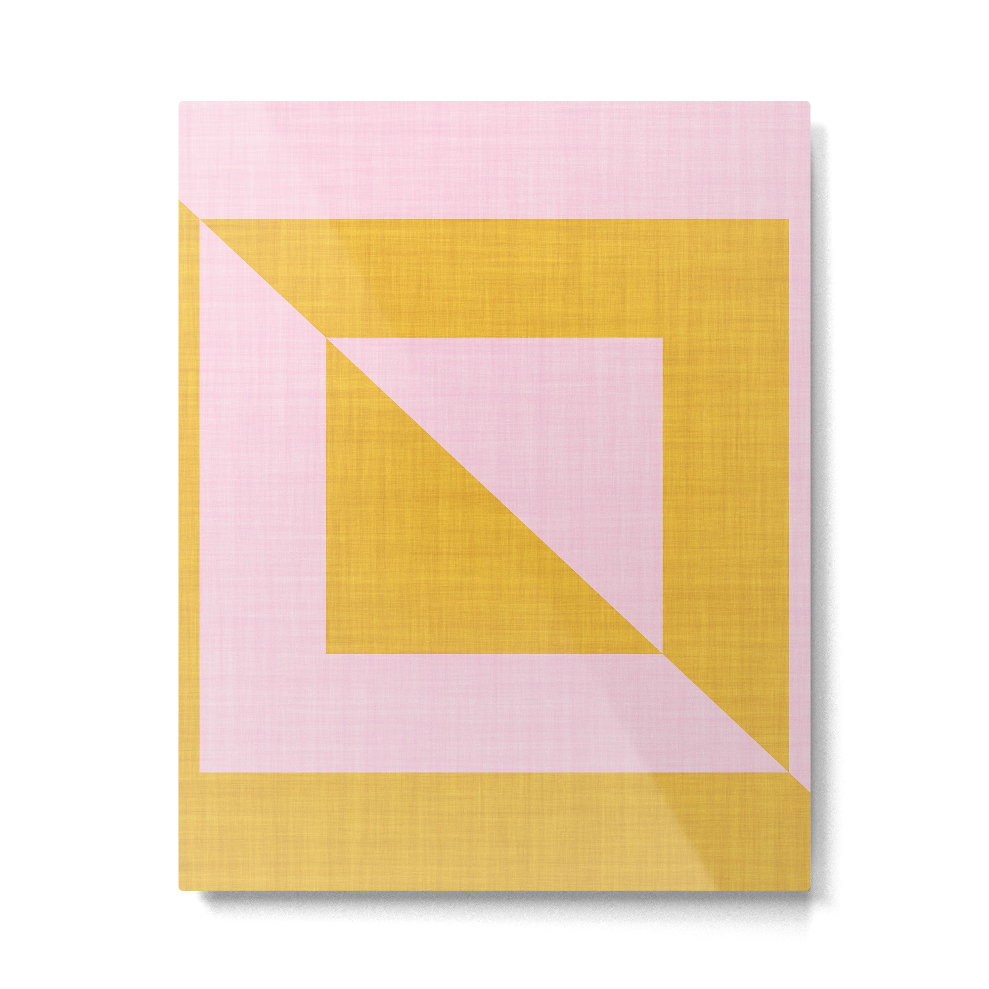 bold minimal greek geometry PInk Yellow Metal Print Gallery Image 6