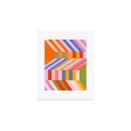Bold Playful Bauhaus Geometric stripes 1 Art Print Gallery Image 1