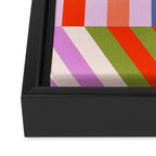Bold Playful Bauhaus Geometric stripes 1 Framed Canvas Print Gallery Image 3