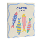  Catch of the Day - Playful Retro Sardine in fun stripes and dots Canvas Print Gallery Image 6