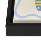 Catch of the Day - Playful Retro Sardine in fun stripes and dots Framed Canvas Print Gallery Image 3