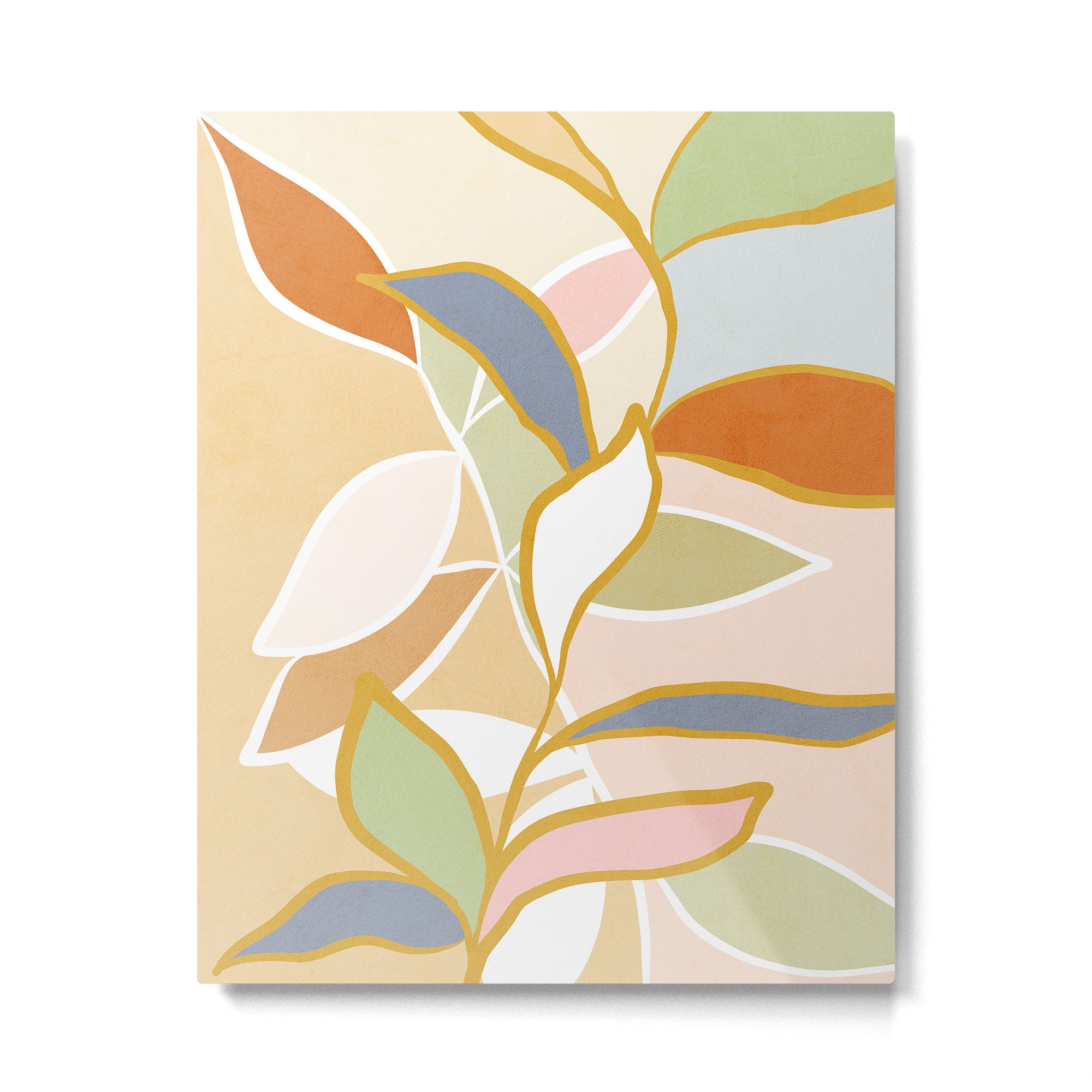 Closer to Nature Nº1 - Pastel line-art Metal Print Gallery Image 4