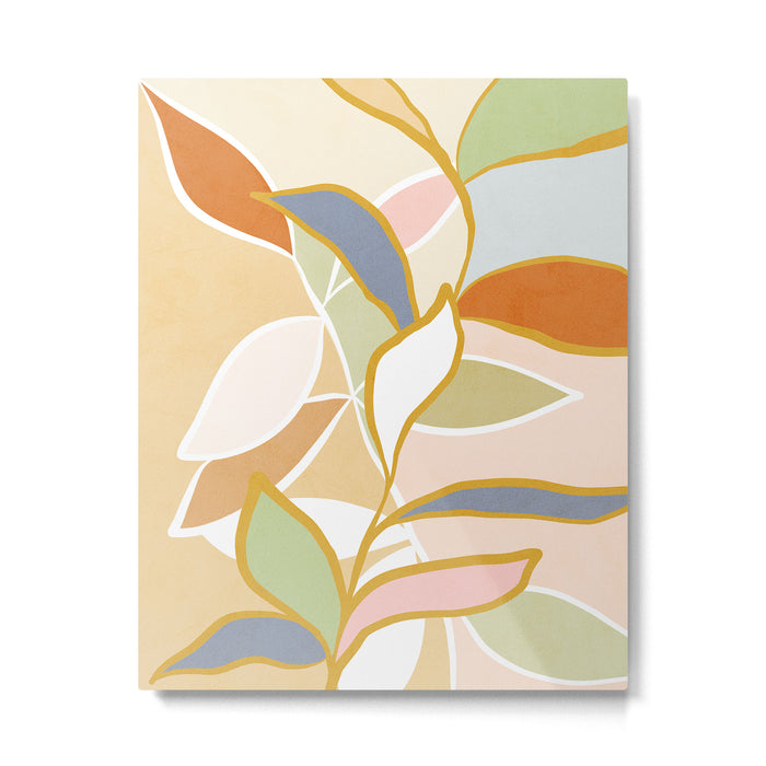 Closer to Nature Nº1 - Pastel line-art Metal Print Gallery Image 1