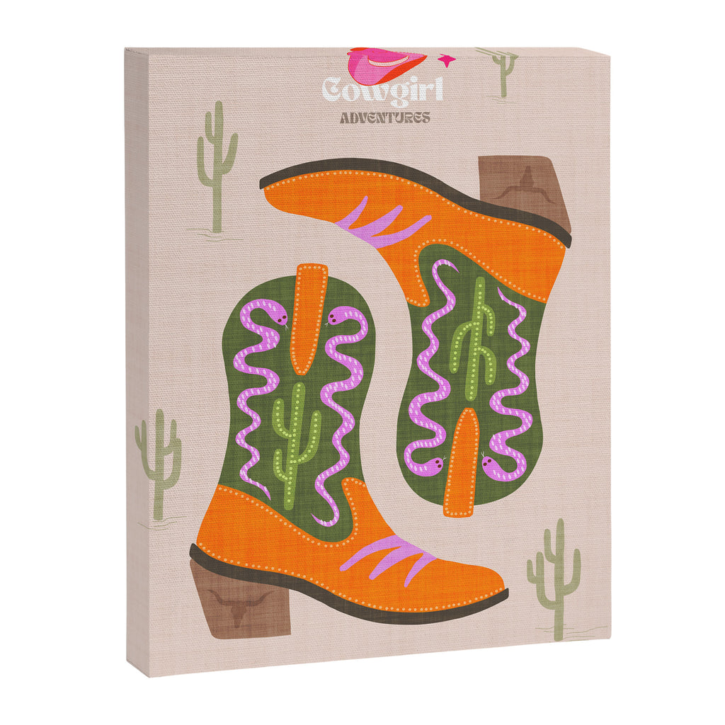 Cowgirl boots Desert Adventures Canvas Print Gallery Image 6