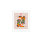 Cowgirl boots Desert Adventures Art Print Gallery Image 1