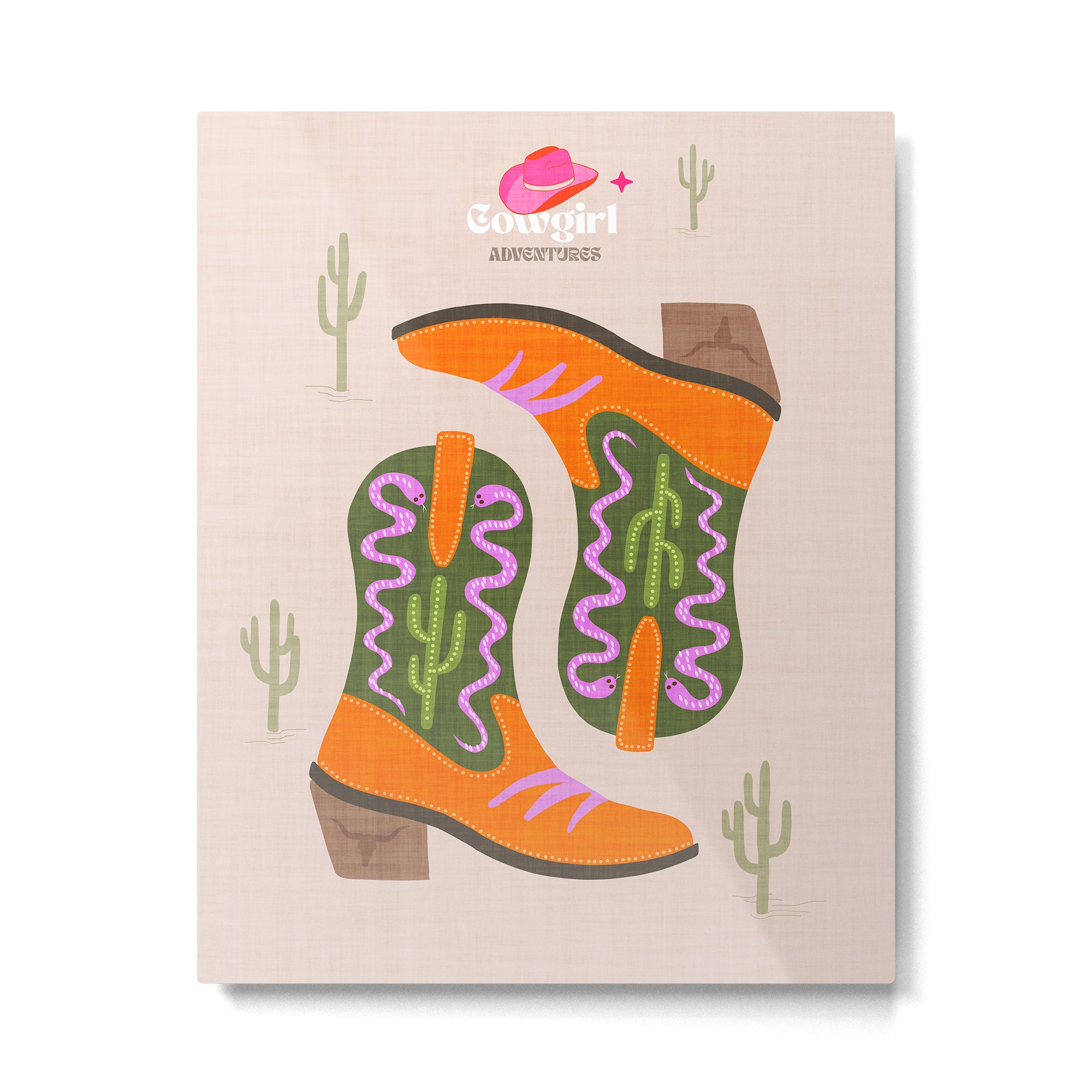 Cowgirl boots Desert Adventures Metal Print Gallery Image 4