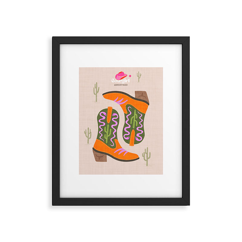 Cowgirl boots Desert Adventures Framed Art Print Gallery Image 5