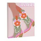 Cowgirl boots Howdy on soft pink Canvas Print Gallery Image 6