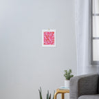 Ditsy Kitsch Ribbons and bows 2. Watermelon Pink and Red Art Print Gallery Image 3
