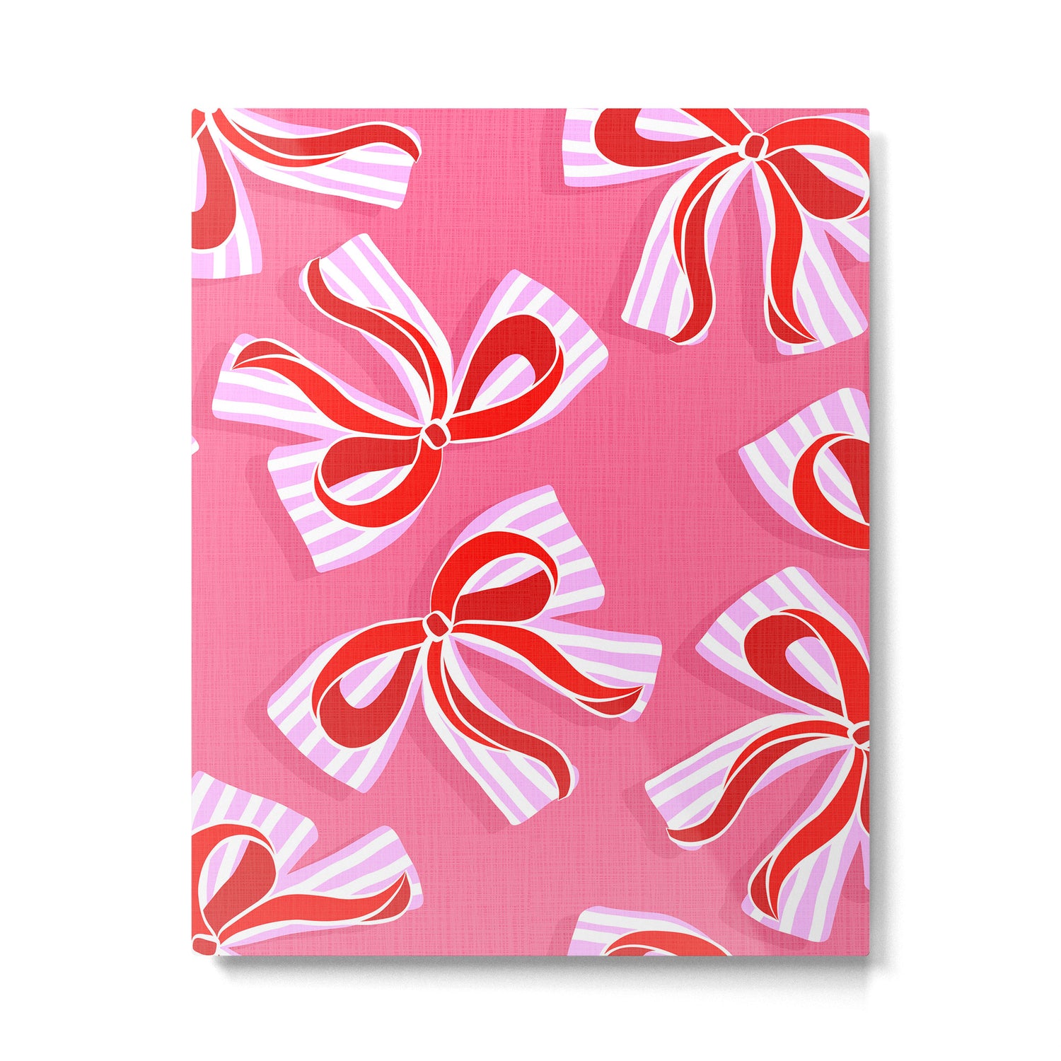 Ditsy Kitsch Ribbons and bows 2. Watermelon Pink and Red Metal Print Gallery Image 6