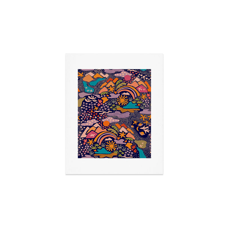 Ditsy Outdoor Adventures Art Print Gallery Image 1