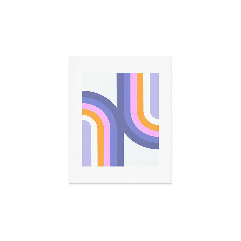 Double Rainbow in Very Peri Art Print Gallery Image 1