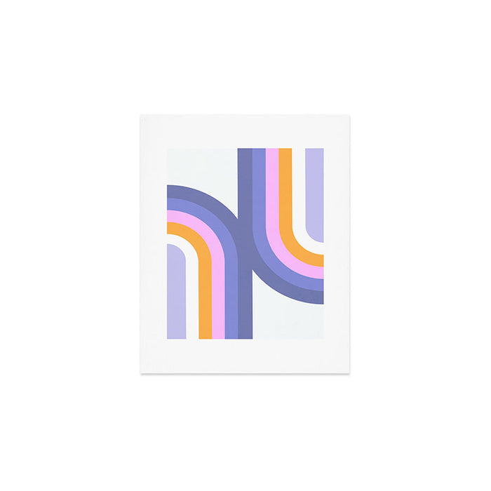 Double Rainbow in Very Peri Art Print Gallery Image 1
