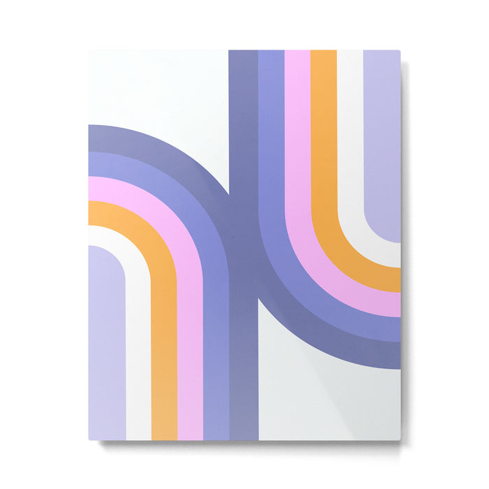 Double Rainbow in Very Peri Metal Print Gallery Image 1