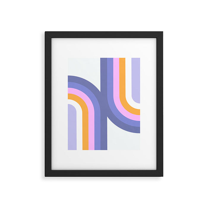 Double Rainbow in Very Peri Framed Art Print Gallery Image 1