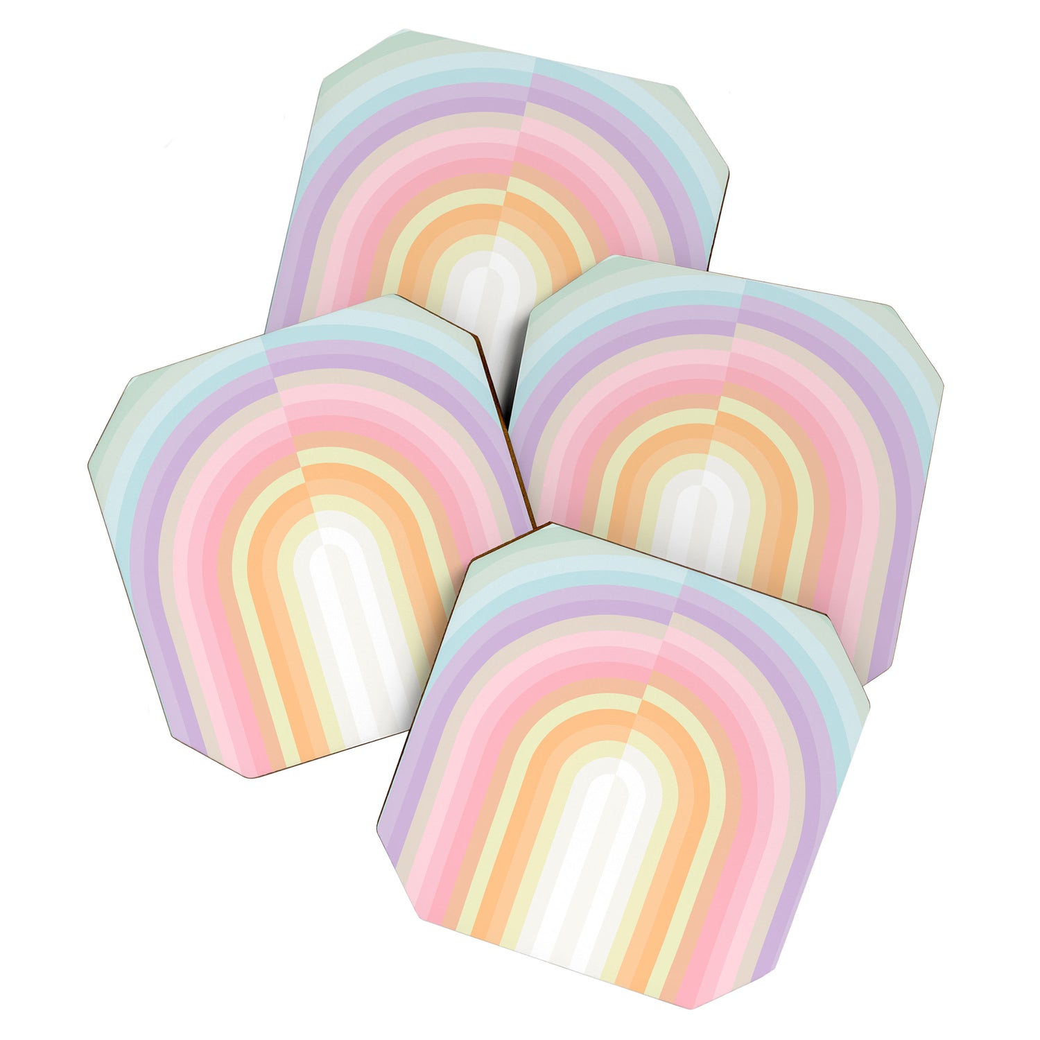 Dreamy Pastel Rainbow 1 Coaster Gallery Image 1
