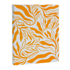 Endless Leaf Summer Illustration 1 Tangerine on pastel blue Canvas Print Gallery Image 6