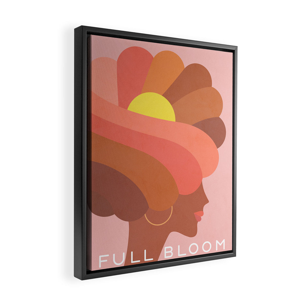 Full Bloom Girl Power Portrait Framed Canvas Print Gallery Image 2