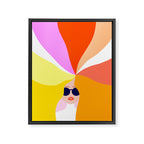 Girl Power - Rainbow Hair #girlpower Framed Canvas Print Gallery Image 8