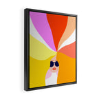 Girl Power - Rainbow Hair #girlpower Framed Canvas Print Gallery Image 2