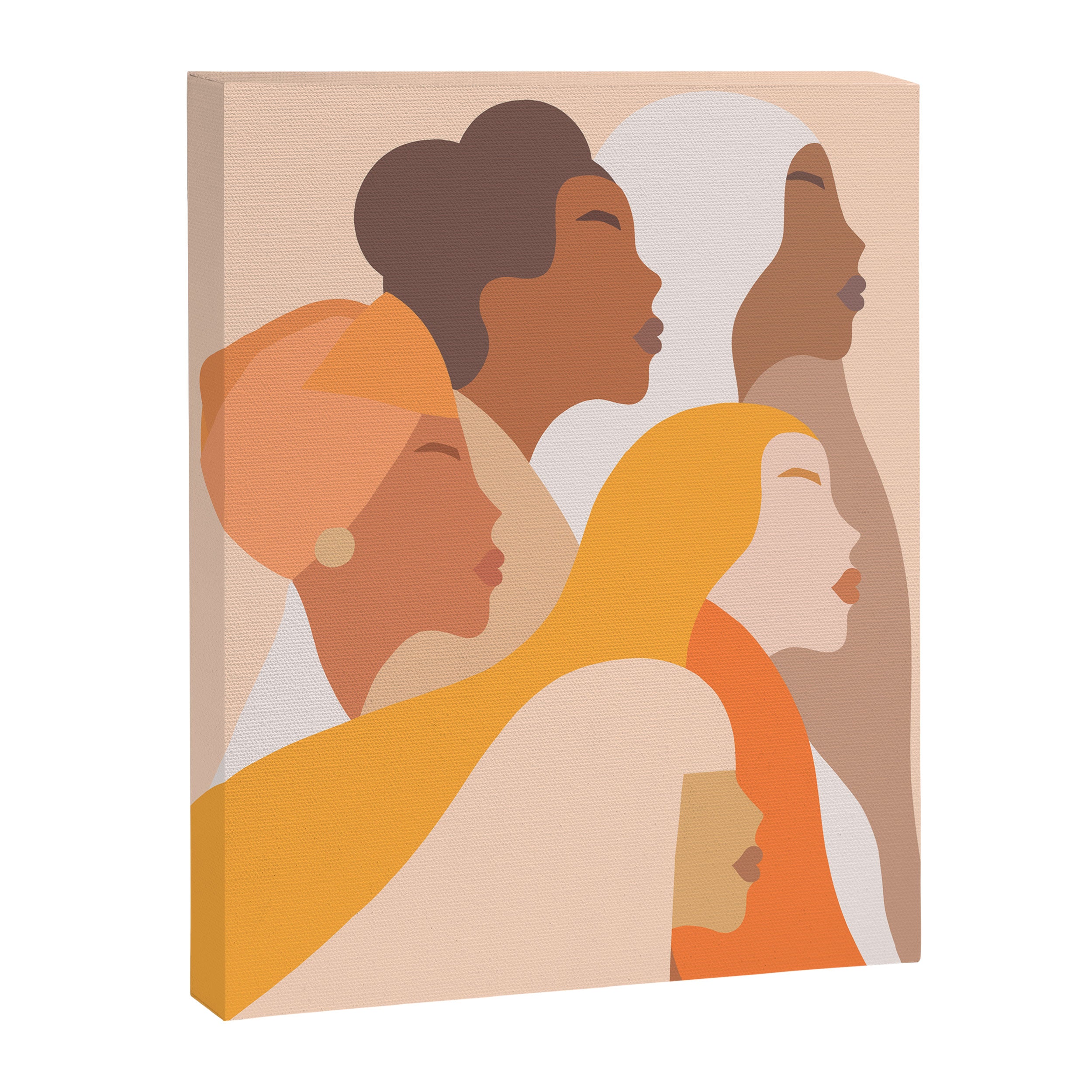 Girl Power - Strong womenâs Portrait 1. Neutral Canvas Print Gallery Image 6