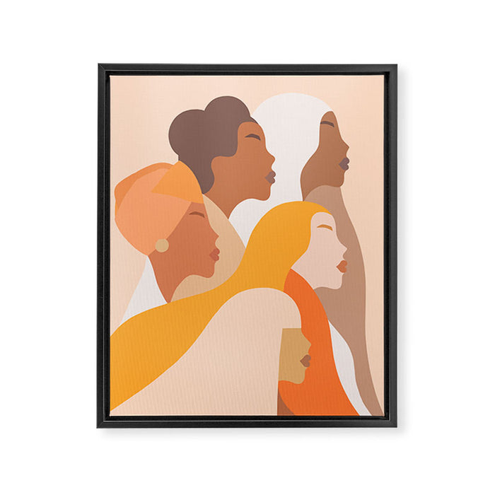 Girl Power - Strong womenâs Portrait 1. Neutral Framed Canvas Print Gallery Image 1