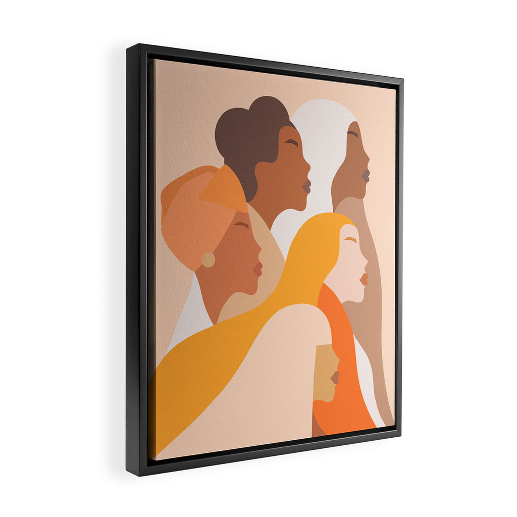 Girl Power - Strong womenâs Portrait 1. Neutral Framed Canvas Print Gallery Image 2